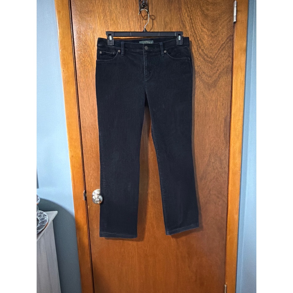 Lauren Ralph Lauren Classic Straight Corduroy Pants Navy Blue Womens 10